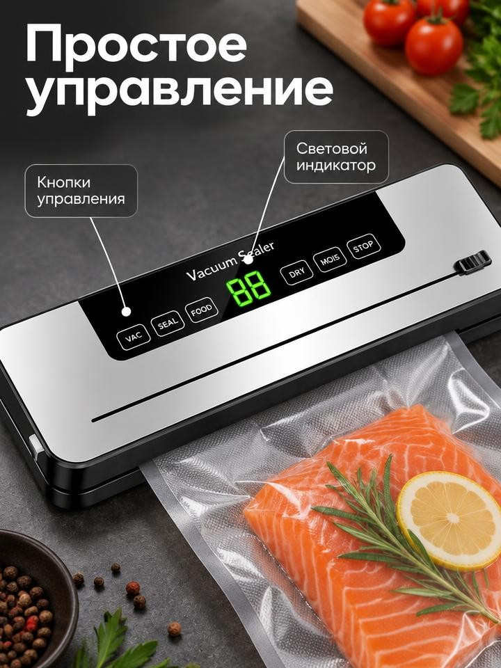 Вакууматор — слайд 3 из 8: простое управление