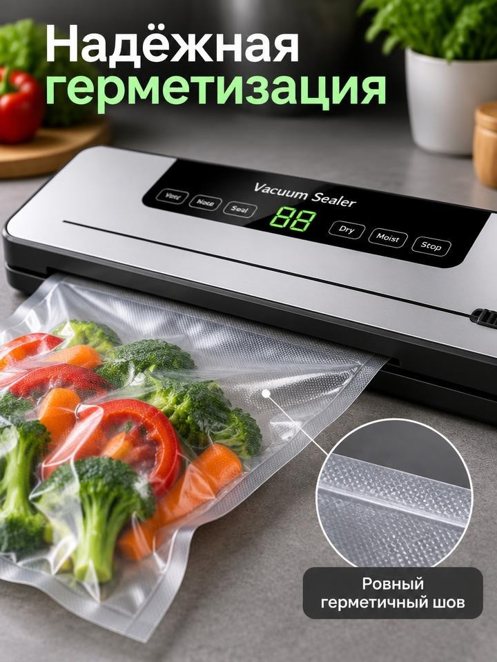 Вакууматор — слайд 4 из 8: надёжная герметизация