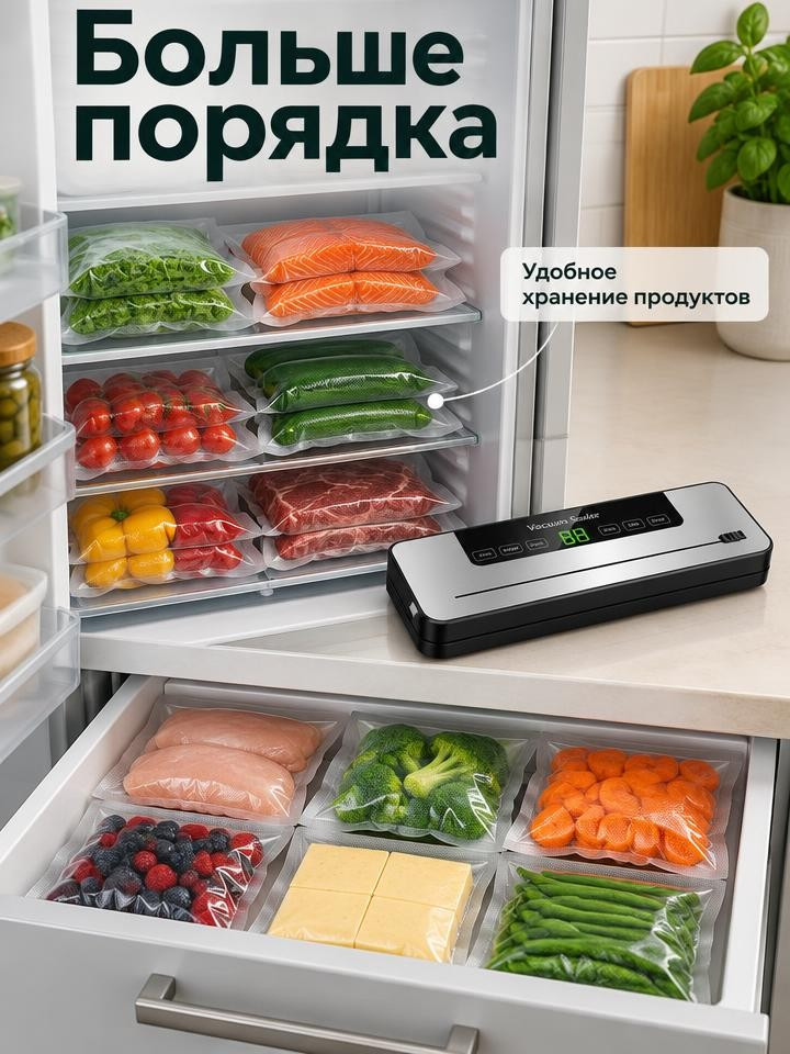 Вакууматор — слайд 6 из 8: хранение продуктов